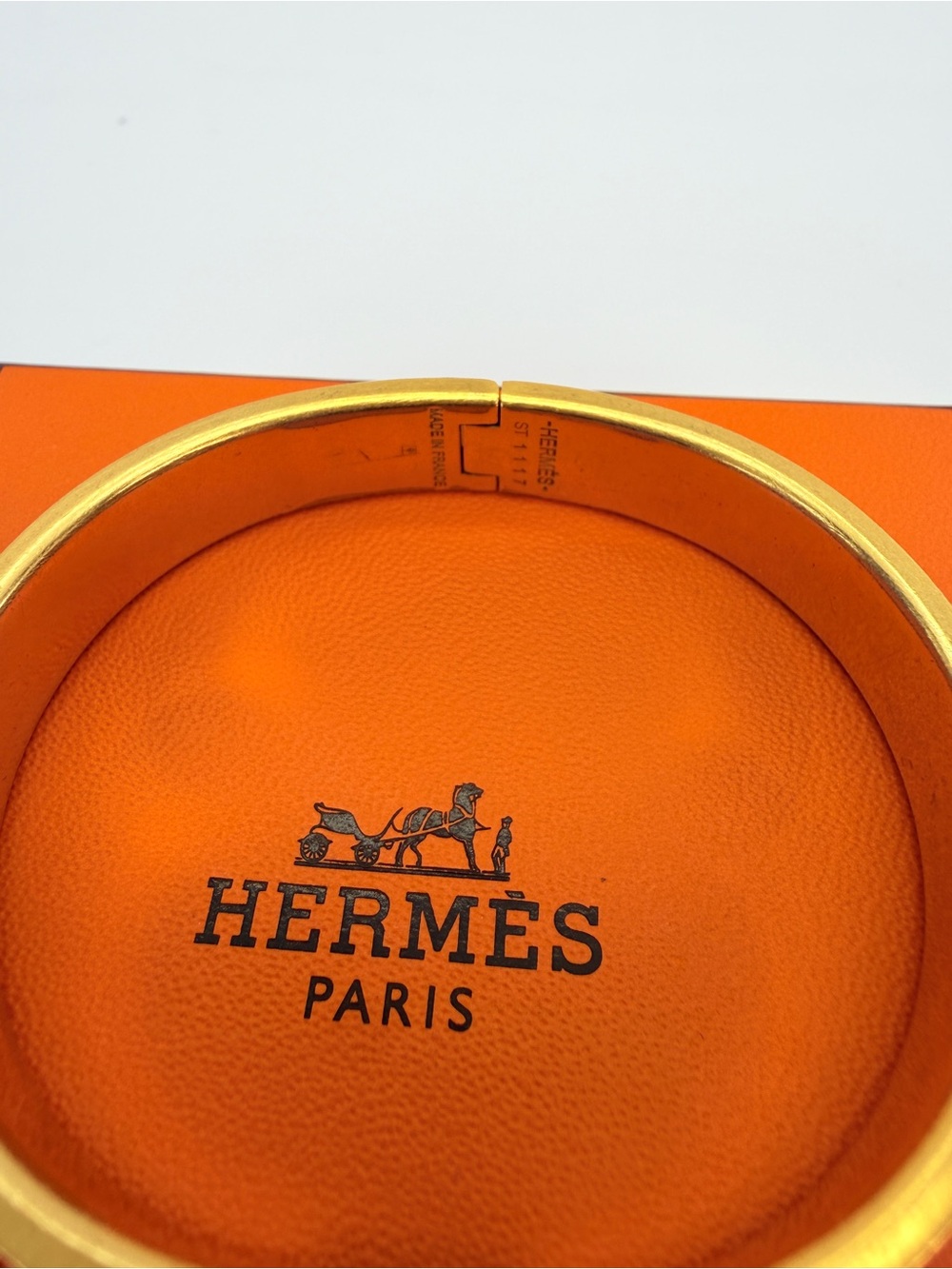 Hermes Enamel Narrow Clic Clac H Bracelet PM Black - Picture 3 of 9